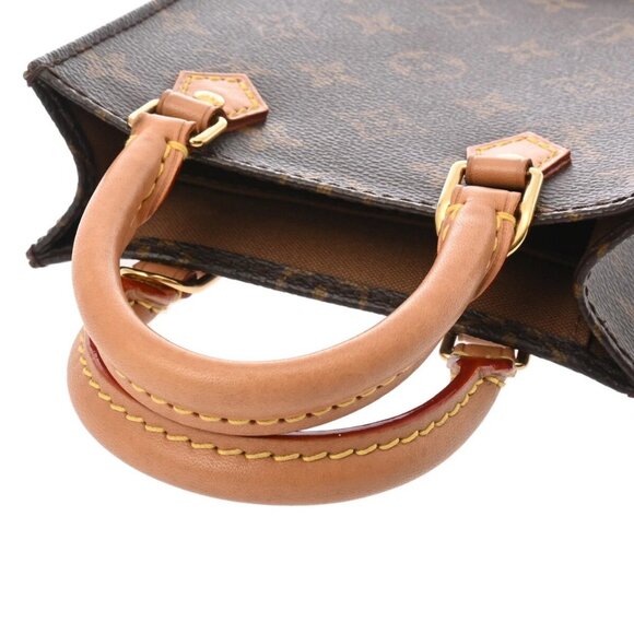 LOUIS VUITTON Monogram Petite Sac Plat Old Model 2WAY Brown - Picture 5 of 13